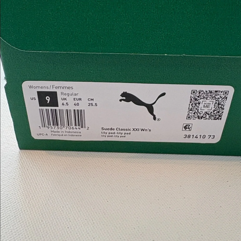 PUMA Suede Classic XXI Sneakers- NIB-Lily Pad- Size 9 - Picture 11 of 11